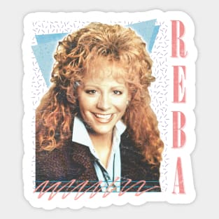 Reba McEntire // Vintage Faded 80s Style Fan Design Sticker